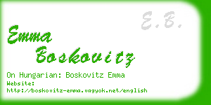 emma boskovitz business card